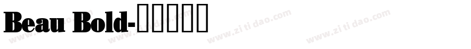 Beau Bold字体转换